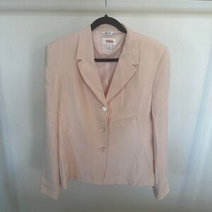 Talbot’s Classic Feminine Women's Blazer in Soft Pink 100% Silk Size 12